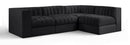 Rummi - Velvet Performance Fabric Upholstered 4 Piece Modular Sectional