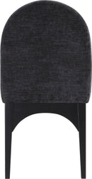 Waldorf - Chenille Dining Side Chair With Black Legs