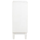 Gambon - 2 Door Wood Honeycomb Pattern Accent Cabinet - White