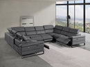 1246 - 8-Piece U-Shaped Modular Power Reclining Sectional With 4 Power Recliners And Power Headrests