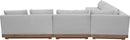 Solace - Olefin 5 Piece Outdoor Patio Modular Sectional