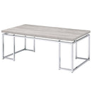 Chafik - Coffee Table - Natural Oak & Chrome