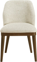 Valeo - Linen Textured Fabric Upholstered Dining Chair (Set of 2) - Painted Brown Base