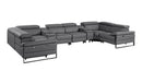 1246 - 8-Piece U-Shaped Modular Power Reclining Sectional With 2 Power Recliners And Power Headrests
