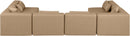 Cube - 6 Piece Modular Armless Sectional - Tan