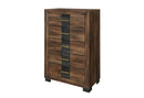 Optimus - 5 Piece Queen Bedroom Set - Black / Brown
