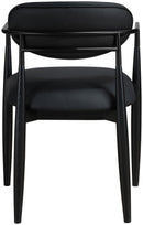 Riccio - Faux Leather Dining Arm Chair (Set of 2) - Black Frame