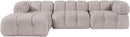 Orin - Velvet 4 Piece Modular Sectional With Chaise