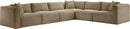 Shaggy - Fabric 6 Piece Modular Corner Sectional