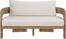 Sandbay - Olefin Water Resistant Fabric And Wicker Outdoor Patio Loveseat