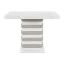 D2507 - Bar Table With Hidden Storage In The Base - White