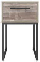 Neilsville - One Drawer Night Stand - Vinyl-Wrapped - Whitewash