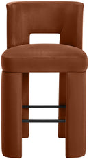 Zuno - Velvet Performance Fabric Upholstered Bar Stool (Set of 2)
