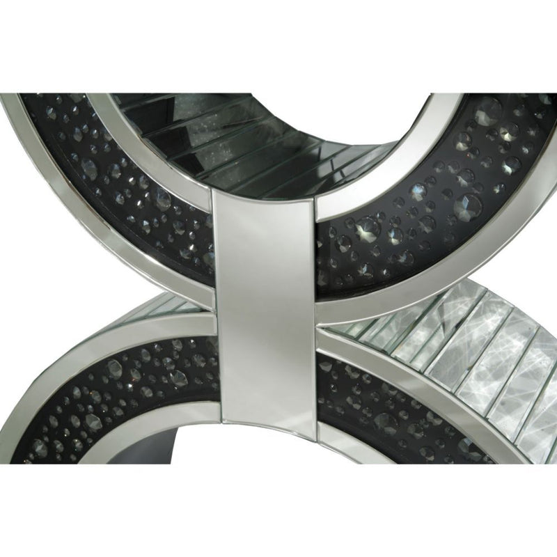 Nysa - Console Table With Faux Crystals - Mirrored