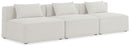 Cube - Linen Modular 3 Seat Armless Sofa