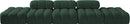 Ames - 5 Piece Boucle Upholstered Modular Sofa With 2 Armless Seats