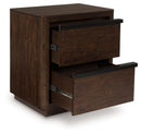 Dilenno - Two Drawer Night Stand - Dark Brown