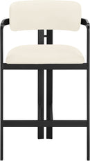 Aurum - Vegan Leather Upholstered Counter Stool With Graphite Black Base