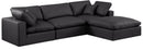 Comfy - 4 Piece Faux Leather Modular Sectional With Chaise