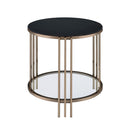 Zaidee - End Table - Sintered Stone & Champagne