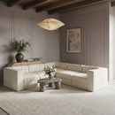 Rummi - Velvet Performance Fabric Upholstered 5 Piece Modular Sectional