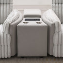 Emee - Console With USB - Gray Corduroy