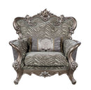 Elozzol - Chair With Pillow - Fabric & Antique Bronze