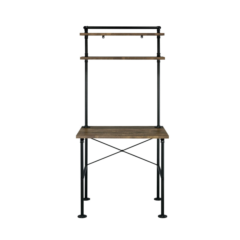 Ensata - Writing Desk - Rustic Oak & Black