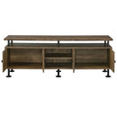 Ensata II - TV Stand - Rustic Oak & Black