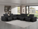 2679 - 8-Piece L-Shaped Power Reclining Sectional In Genuine Leather (4 Recliners)