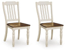 Wirloni - Dining Room Side Chair (Set of 2) - Antique White / Brown