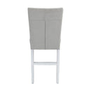 Elizaveta - Counter Height Chair (Set of 2) - Gray Velvet &White High Gloss