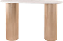 Cindra - Genuine Marble Top And Iron Base Console Table