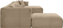Shaggy - Fabric 6 Piece Modular Sectional With Chaise And Ottoman