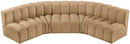 Arc - Velvet 5 Piece U-Shaped Modular Sofa