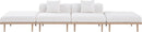 Laguna - 4 Piece 142" Outdoor Patio Armless Modular Sofa With 2 Backless Seats