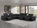 2679 - 8-Piece L-Shaped Power Reclining Sectional In Genuine Leather (3 Recliners)