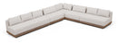 Solace - Olefin 5 Piece Outdoor Patio Modular Sectional
