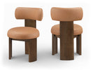 Atelier - Vegan Leather Upholstered Dining Chair (Set of 2) - Painted Brown Frame