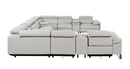 1246 - 12-Piece U-Shaped Modular Power Reclining Sectional With 4 Power Recliners And Power Headrests