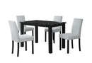 D8032 - 2 Piece Dining Room Set (Dining Table And Dining Chair) - Black / Silver