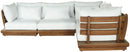 Mirella - 4 Piece Water Resistant Fabric Outdoor Patio Modular Sectional