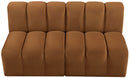 Arc - Velvet 2 Pieces Modular Sofa - Saddle