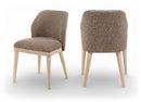 Valeo - Linen Textured Fabric Upholstered Dining Chair (Set of 2) - Painted Natural Base