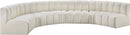 Arc - Faux Leather 7 Piece U-Shaped Modular Sofa
