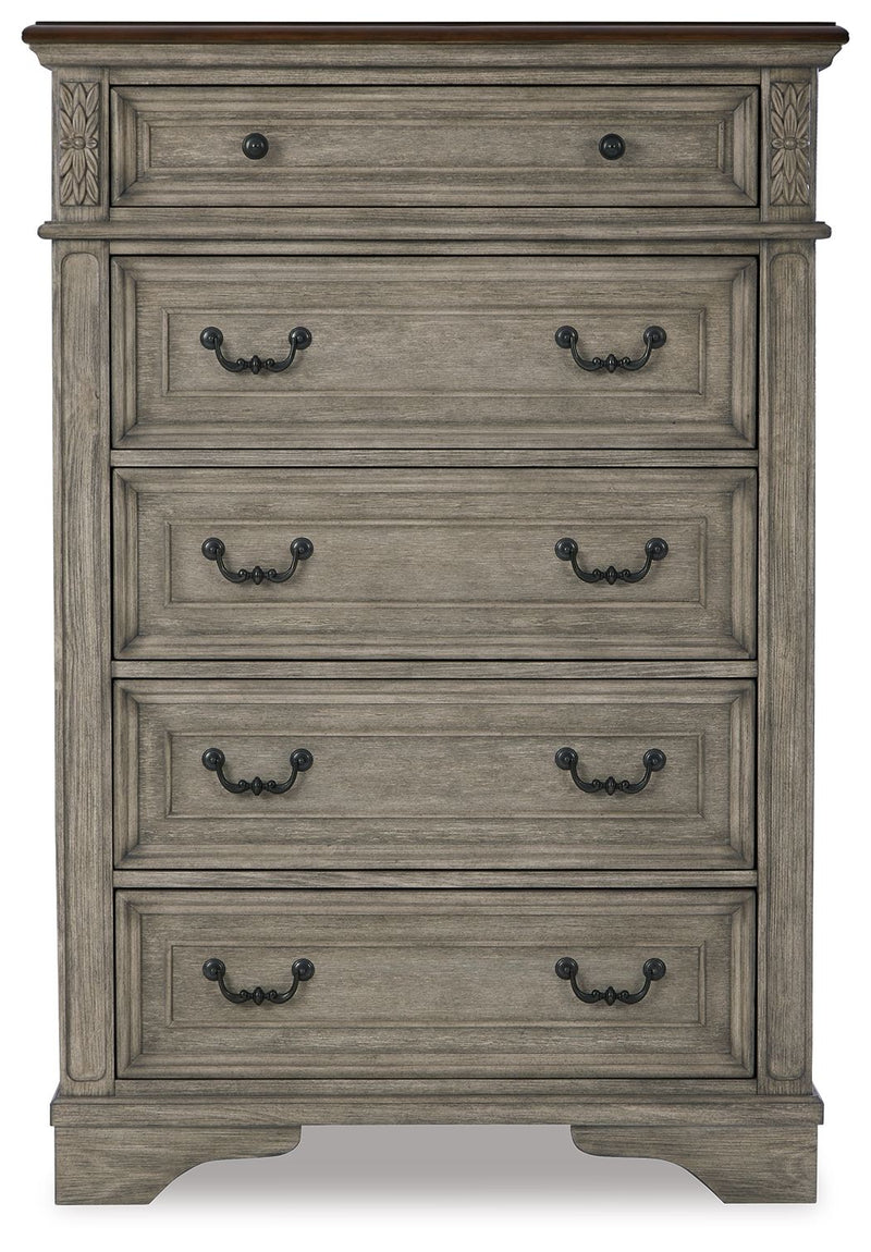 Lodenbay - Five Drawer Chest - Antique Gray
