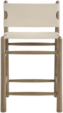 Santos - Upholstered Counter Stool With Stained Brown Base