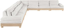Turin - Chenille Fabric Upholstered Modular Sectional - White