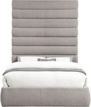 Adam - Linen Fabric Bed With 89" Headboard