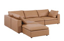 1100 - 5-Piece 4-Seat Sectional (Top-Grain Italian Leather)